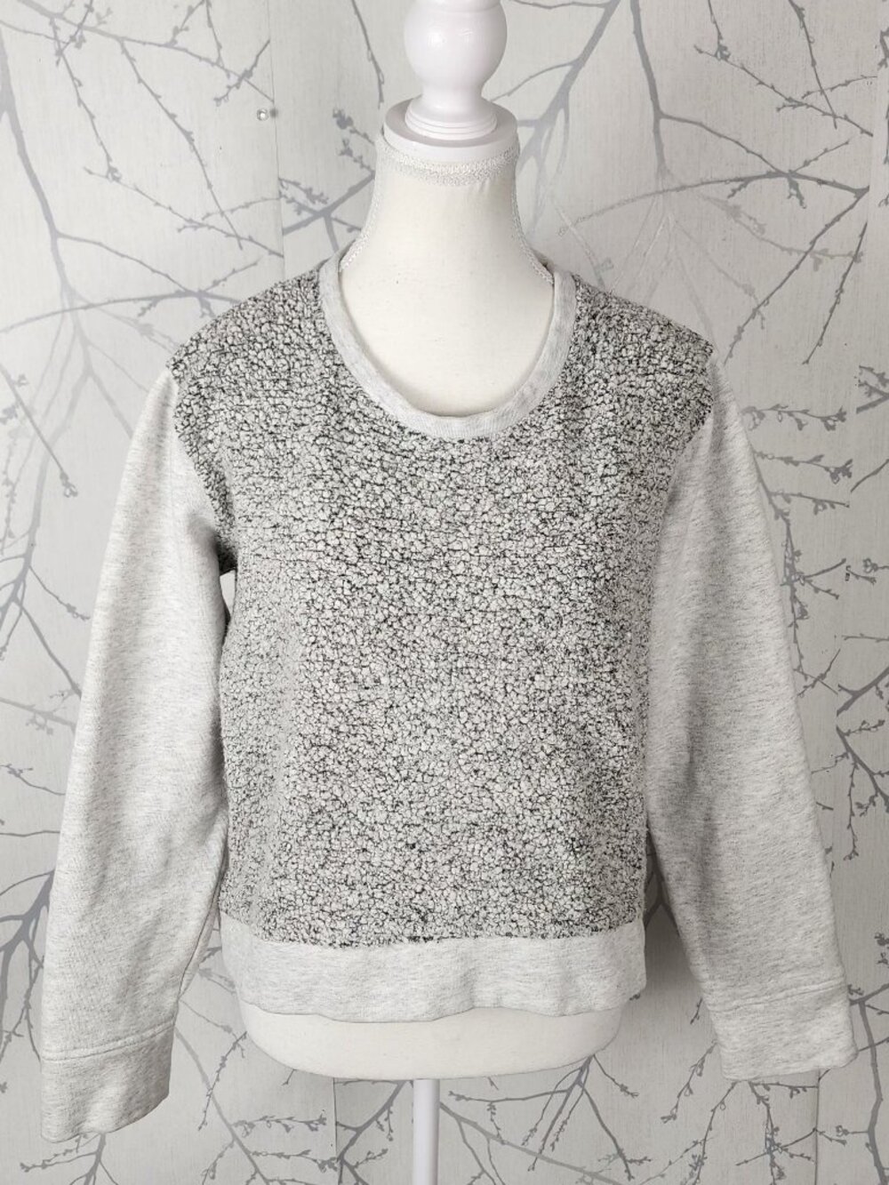 Athleta Wool Blend Textured Front Pacific Sweatshirt